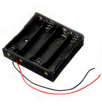Suporte Porta 4 Pilhas Aa com rabicho