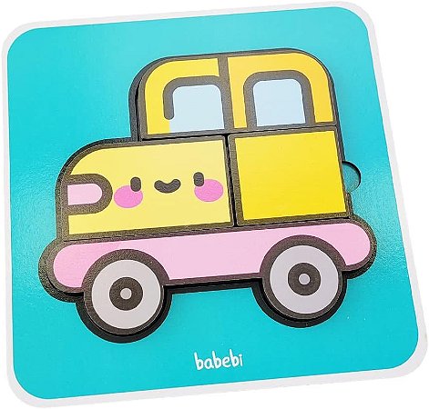 Quebra Cabeça 4 partes - Carro