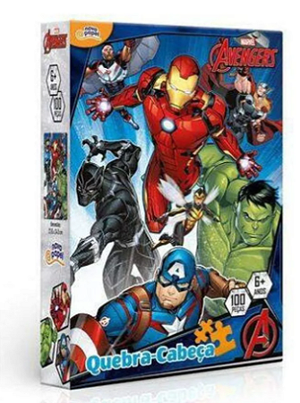 Quebra-cabeça 100 Peças Vingadores Toyster 8035