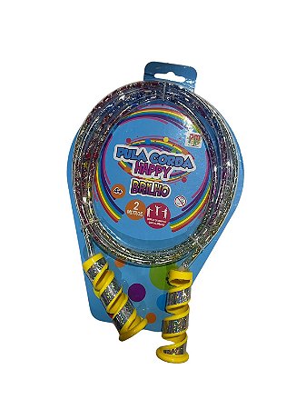 Pula Corda Infantil Happy Brilho 2m Dmt6675 Dm Toys Cor amarelo