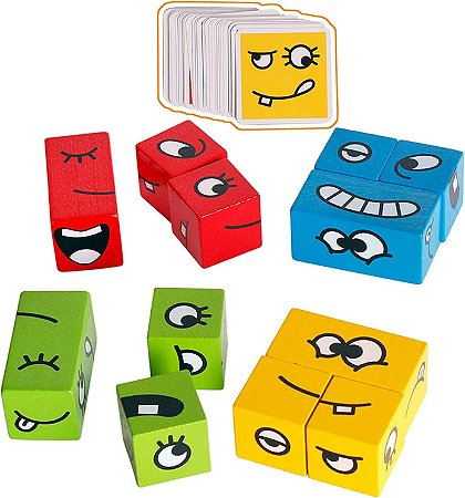 Jogo Educativo Cubo das Emoções Didático com Expressões