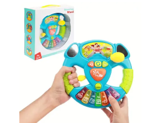 Brinquedo Educacional Volante Infantil Bebês Luzes e Música