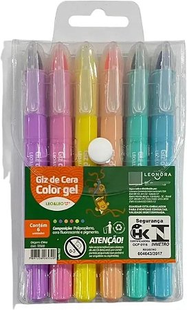 Giz Gel 6 Cores Leo&leo Aquarela