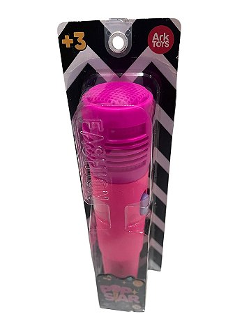 Microfone Infantil Musical Pop Star com som e Luz cor: rosa