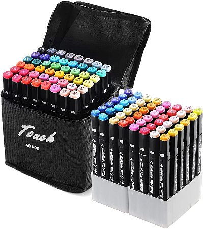 Caneta Marcador Permanente 48 Cores