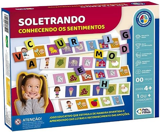 Jogo Educativo Soletrando - Conhecendo Os Sentimentos (3 - 4 anos, 1 Jogador ou +)