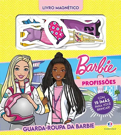LIvro Magnético Barbie Profissões