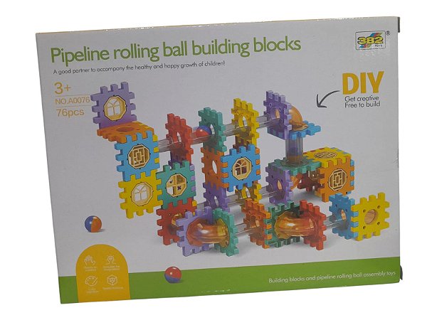 Pipeline Rolling Ball Building Blocks 76 peças