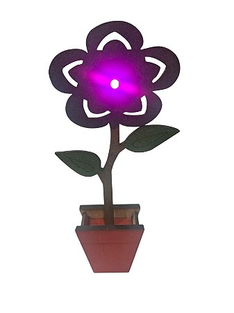 Flor MDF com Led
