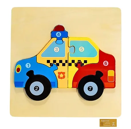 Quebra-Cabeça Progressivo - Carro de Polícia