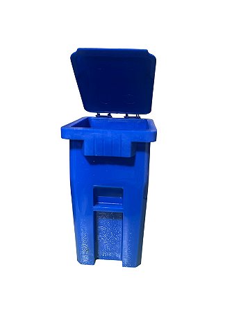 Porta Lápis Lixeira - azul