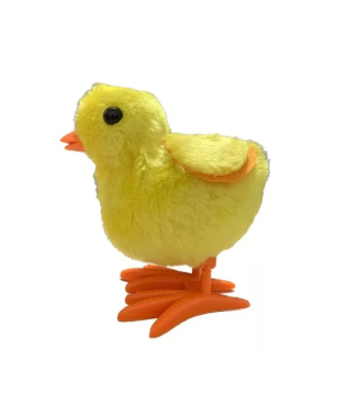 Pintinho amarelinho grande 16cm de pelúcia a pilha