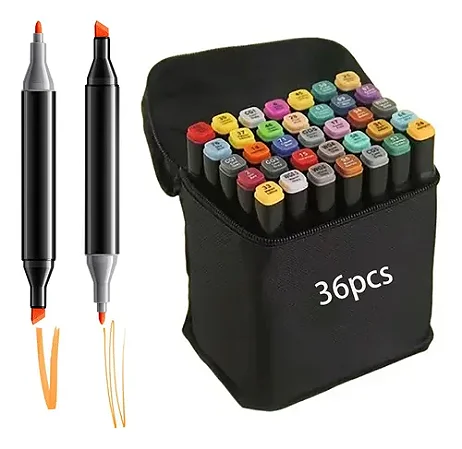 Caneta Marcador Permanente 36 Cores