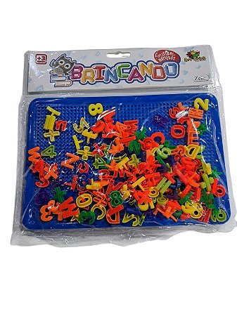 Brincando com Letras e Números - azul escuro