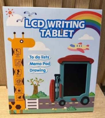 Lousa Mágica Digital Tablet LCD 8.5' Polegadas 3D Colorida Escrever Desenhar Criativo Infantil -COR: AZUL COM MARROM