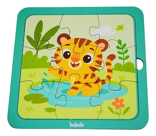 Quebra-Cabeça 9 Peças - Tigre