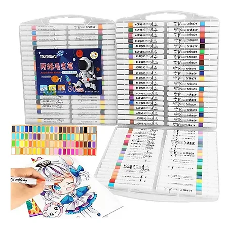 Acrylic Marker - Marcador Acrílico Prova Dágua Tecido - 80 Unidades