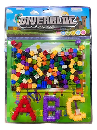 Bloco De Montar Contrução Colorido - Diverbloc