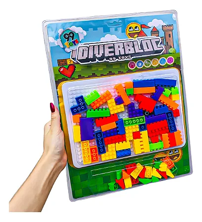 Bloco De Montar Contrução Colorido - Diverbloc