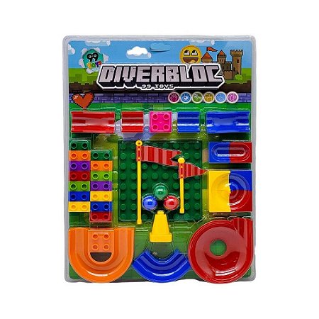 Bloco De Montar Contrução Colorido - Diverbloc