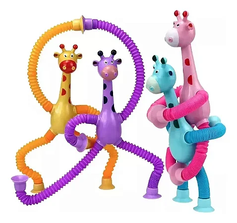 Pop It Estica Puxa Brinquedo Gruda Led Tubo Ventosa - Cor: Roxo