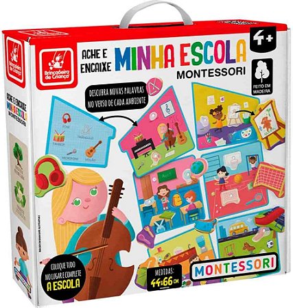 Jogo Educativo Minha Escola Montessori Brincadeira Criança