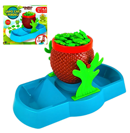 Jogo Brinquedo Caiu Perdeu Sapinho Equilíbrio Dos Sapos