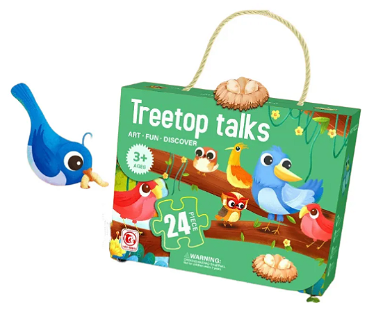 Quebra-cabeça infantil de desenho animado - Encontro das aves