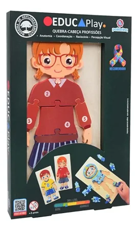 Quebra-Cabeça Profissões Educaplay - Professora