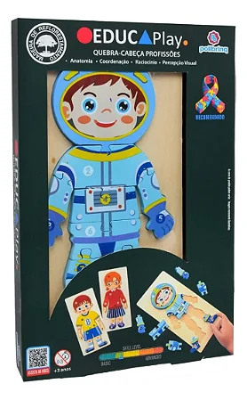 Quebra-Cabeça Profissões Educaplay - Astronauta