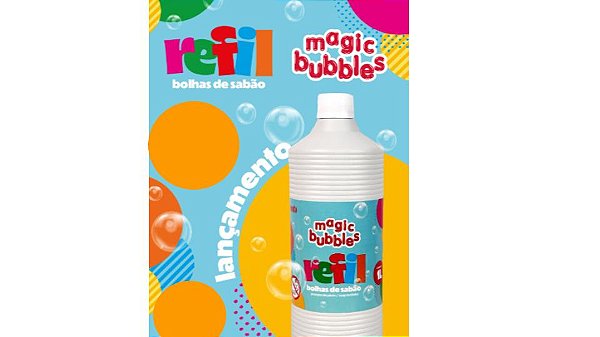 Magic Bubbles em refil de 1 litro - bolhas de sabão
