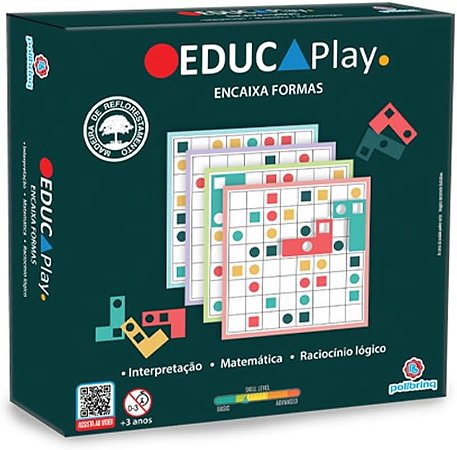 Brinquedo Educativo Encaixa Formas Madeira 6 Desafios - Educaplay