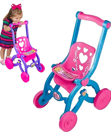 Carrinho De Boneca Bebê Reborn Brinquedo Menina Desmontável