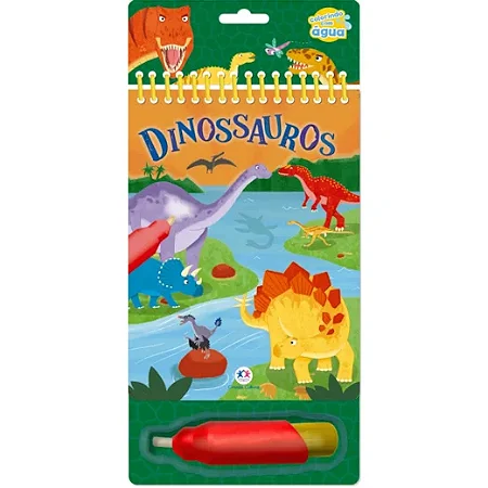 Livro pintando com água - Dinossauros