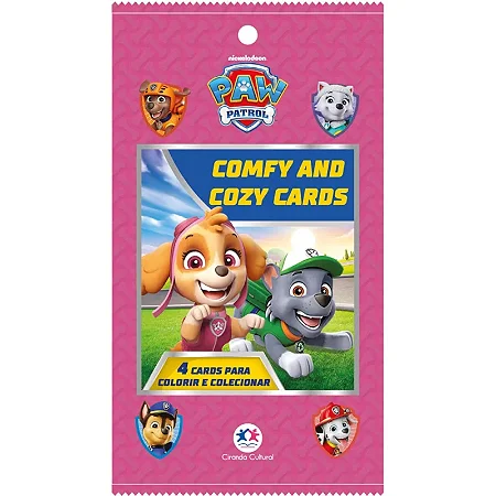 Cards de colorir patrulha canina - rosa