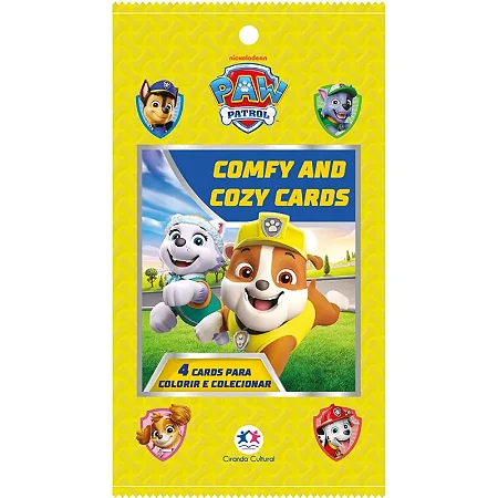 Cards de colorir patrulha canina - amarelo