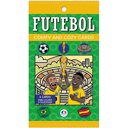 Cards de colorir - futebol