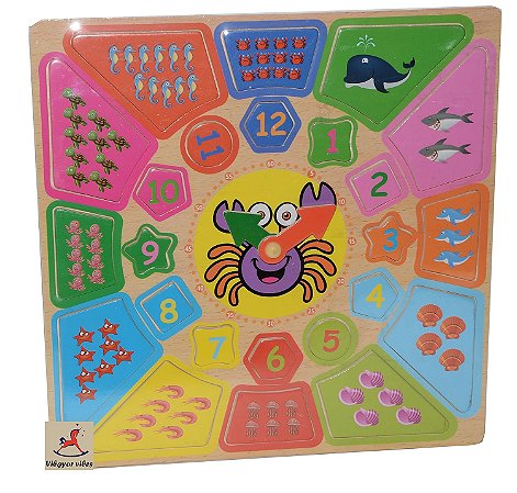 Relógio pedagógico educativo