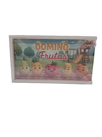 Dominó de madeira frutas