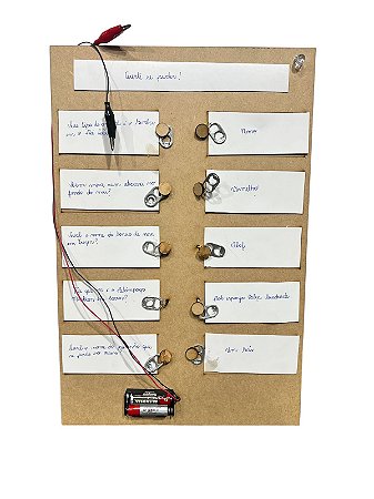 Detector de perguntas e respostas tamanho 44X30cm