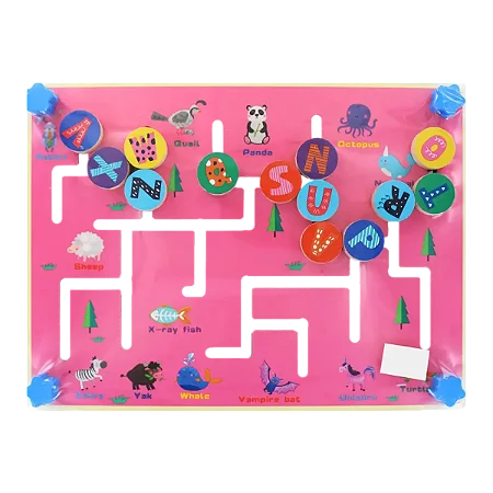 Labirito de madeira - alfabeto