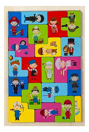 Quebra-cabeça profissões montessori