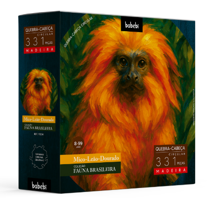 Quebra-cabeça Circular 331 peças – Mico-Leão-Dourado