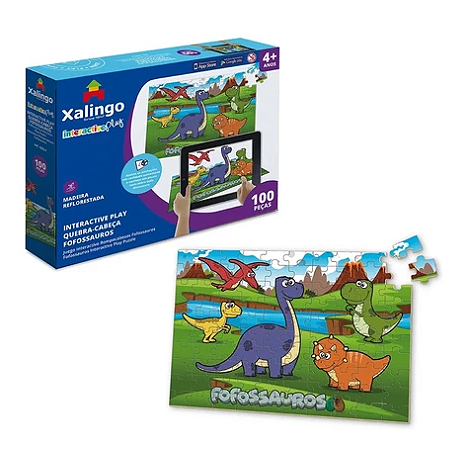 Quebra-cabeça interativo dinossauros