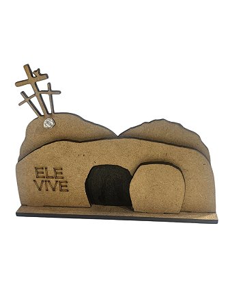 Túmulo vazio - Páscoa cristã MDF