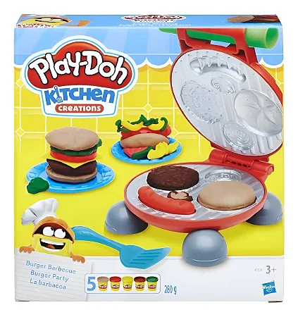 Massa Play Doh Kitchen creations festa dos hamburguers B5521