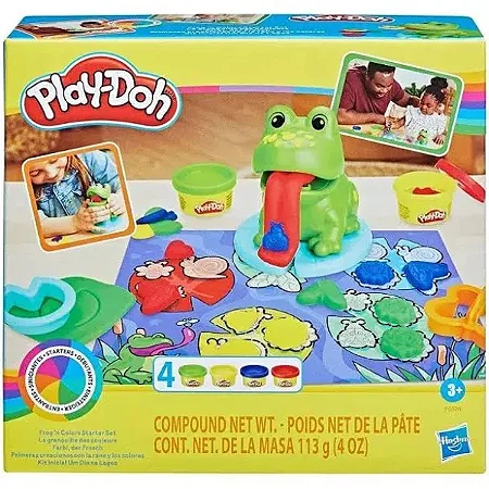 Conjunto massinha de modelar Play-Doh sapo e cores starters