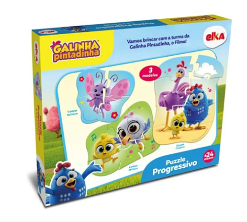 Quebra Cabeça Progressivo Galinha Pintadinha - 3 modelos