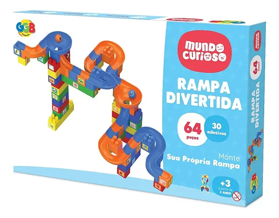 Rampa divertida brinquedo educativo infantil - 64 Peças
