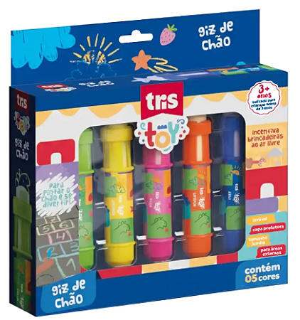 Giz De Chão Toy - 5 Cores